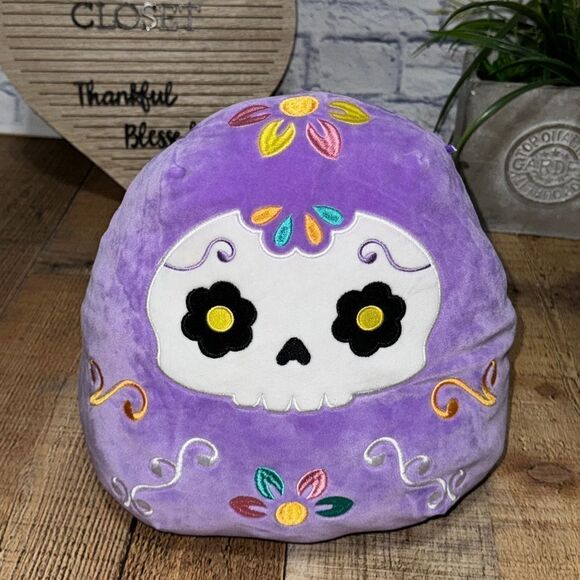 Squishmallow 12” Daria Sugar Skull Day of the Dead Halloween Plush RETIRED HEB - Picture 1 of 7